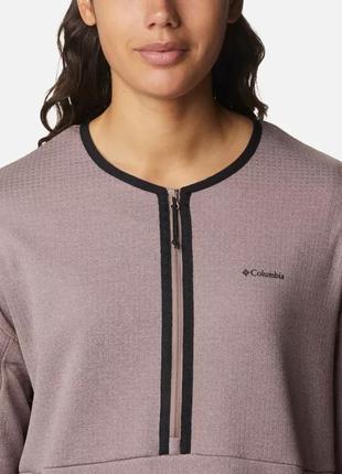 Женский флисовый пуловер среднего слоя coral ridge columbia sportswear с молнией до половины4 фото