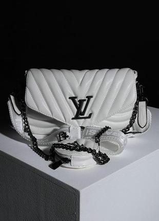 Сумка у стилі louis vuitton wave white/black1 фото