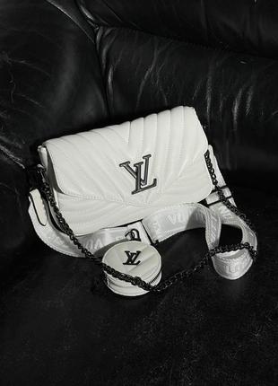 Сумка у стилі louis vuitton wave white/black9 фото