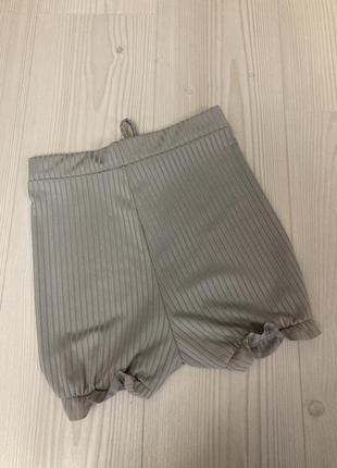 Стильные шорты в рубчик панталоны высокая посадка plt2 фото
