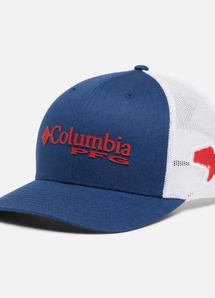 Сетчатая бейсболка pfg logo columbia sportswear — высокая корона