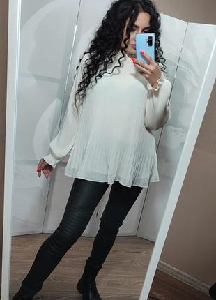 Новая плиссированная блуза h&m