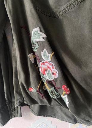 Блузка с вышивкой из лиоцелла4 фото