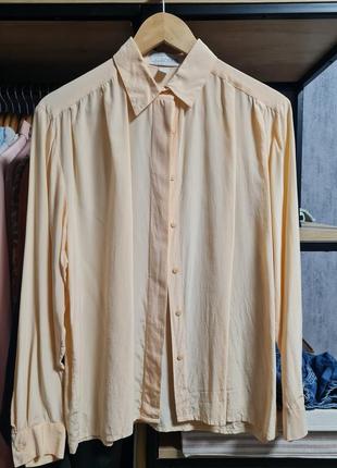 Шовкова блуза персикового кольору