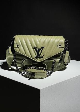 Сумка в стиле louis vuitton wave green/black