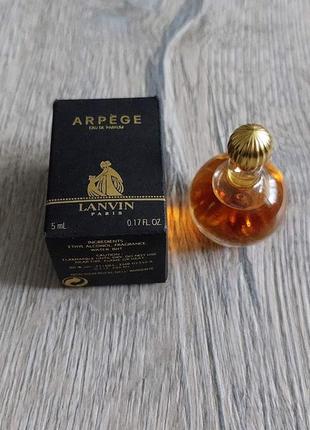 Arpege lanvin, edp, оригинал, винтаж, редкость, миниатюрка, vintage5 фото