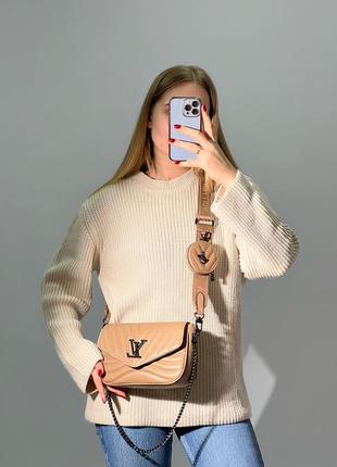 Сумка в стиле louis vuitton wave brown/black2 фото