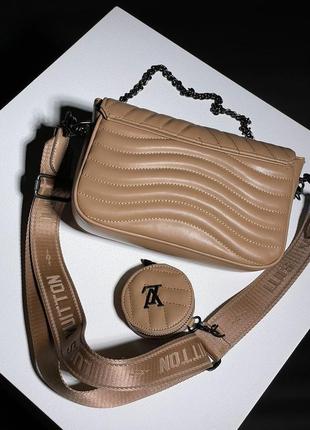 Сумка в стиле louis vuitton wave brown/black3 фото