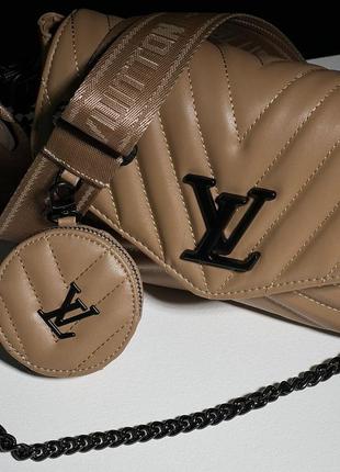 Сумка в стиле louis vuitton wave brown/black6 фото