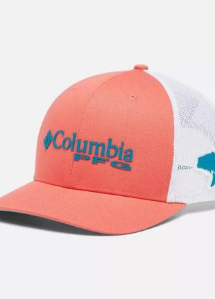 Сетчатая бейсболка pfg logo columbia sportswear — высокая корона