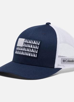 Сетчатая бейсболка columbia tree flag columbia sportswear — высокая корона