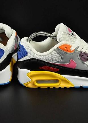 👟кроссовки женские nike air max 90 white &amp; gray &amp; black &amp; yellow👟