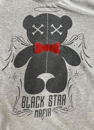 Майка футболка black star mafia серая5 фото