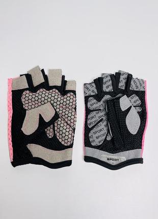 Спортивні рукавички жіночі рожеві, розмір м8 фото