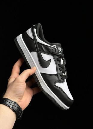 🔝🆕 топовые nike sb dunk кроссовки кеди кожа мужские кожаные кроссы черные с белим3 фото