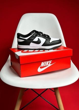 🔝🆕 топовые nike sb dunk кроссовки кеди кожа мужские кожаные кроссы черные с белим1 фото