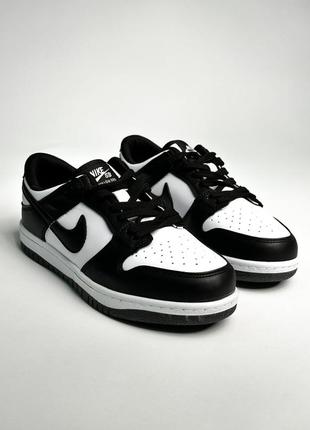 🔝🆕 топовые nike sb dunk кроссовки кеди кожа мужские кожаные кроссы черные с белим8 фото