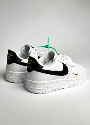 ☘️🍀 nike air force 1 low white black кросовки кеди класические на кажен день белые черные3 фото