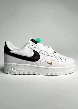 ☘️🍀 nike air force 1 low white black кросовки кеди класические на кажен день белые черные2 фото