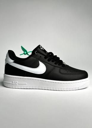 ☘️🍀 nike air force 1 low white black кросівки кеди класичні на кожен день білі чорні !7 фото