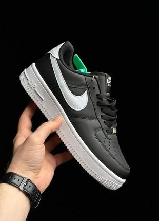 ☘️🍀 nike air force 1 low white black кросівки кеди класичні на кожен день білі чорні !