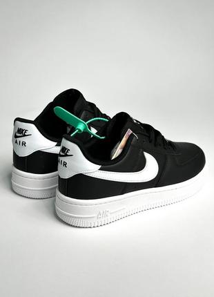 ☘️🍀 nike air force 1 low white black кросівки кеди класичні на кожен день білі чорні !3 фото