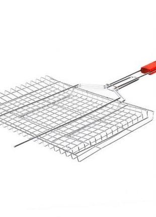 Решетка для мангала средняя 36*25*2см, ручка 35см