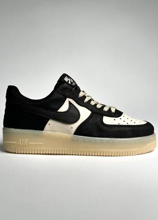 💼👞🥾 nike air force 1 low suede brown sole кеди кроссовки коричнева подошва классика нубук чорные