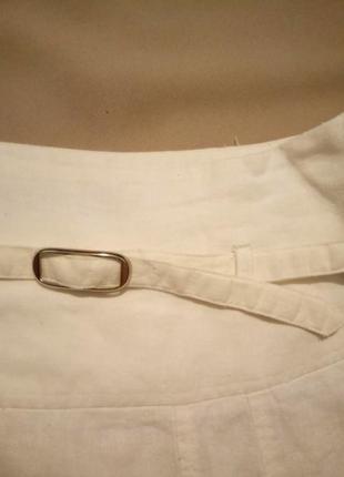 Льняная юбка-колокольчик с кокеткой размер uk 103 фото