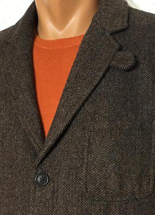 Піджак чоловічий вовняний твідовий теплий 50-й розмір7 фото