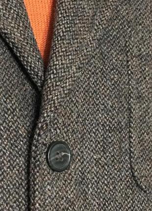 Піджак чоловічий вовняний твідовий теплий 50-й розмір9 фото