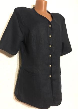 Лляний жіночий літній жакет австрія 48, 50 розмір