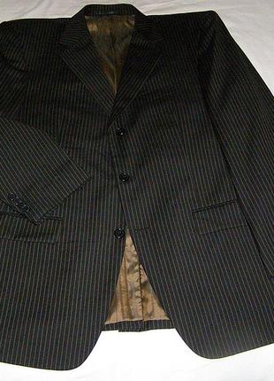 Піджак італійський-liv (54,56) чорний у смужку2 фото