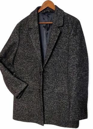 Тёплый буклированый мужской пиджак полупальто 50-52 размер1 фото