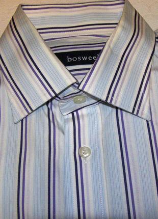 Сорочка чоловіча бавовняна в смужку bosweel (l/39)