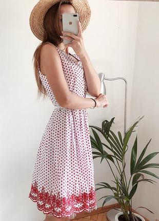 Стильне котонове плаття в горошок s м2 фото