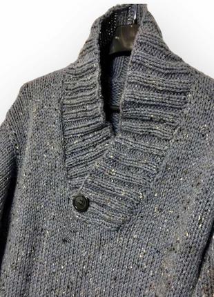 Мужской стильный свитер крупной вязки2 фото