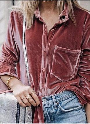 Нежная блузка бархат м