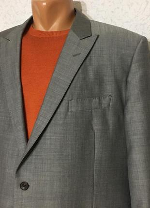 Пиджак мужской шерсть шёлк savile row ( 58-60 )6 фото