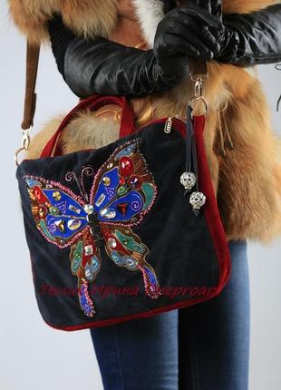 Сумка "блискуче божевілля"зі стразами сваровські