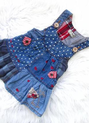 Стильний джинсовий сарафан next.