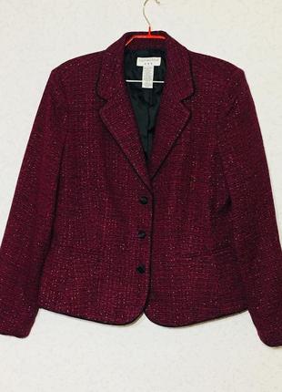 Стильный женский твидовый нарядный жакет пиджак 48 -50 размер