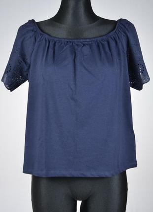 Жіноча котонова блузка з вишивкою h&m