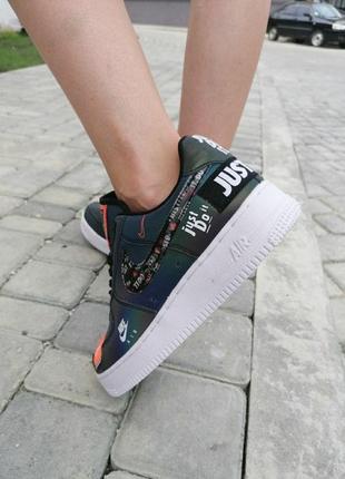 Стильные кроссовки nike air force с рефлективом (весна-лето-осень)😍7 фото