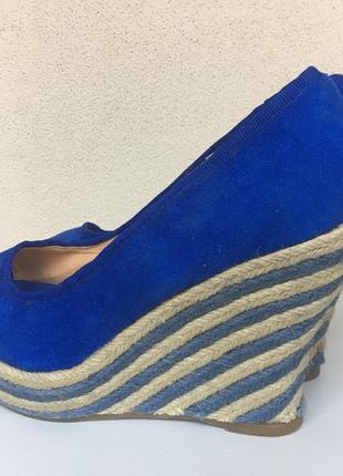 Замшеві еспадрільї на танкетці 40р.4 фото