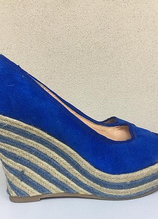 Замшеві еспадрільї на танкетці 40р.5 фото