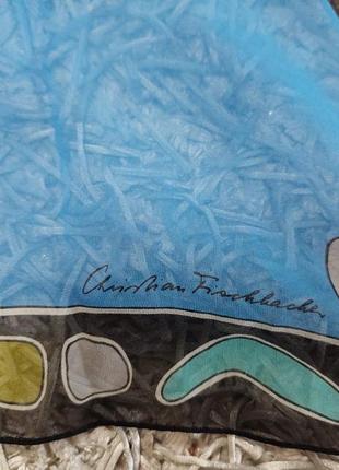 Шикарный подписной ультра логовый платок christian fischbacher швейцария.2 фото