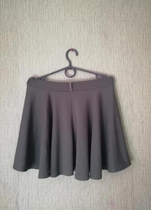 🌹короткая расклешенная юбка цвета хаки🌹пышная юбка