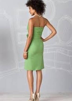 Сукня - бюстьє коктельное , кольору рання зелень, dessy collection (розмір 36)2 фото