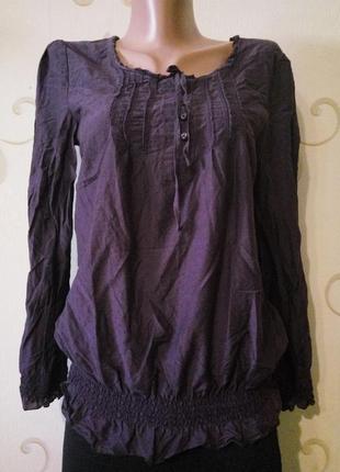 S.oliver . шелк , хлопок . класненькая кофточка блузка туника . размер 10